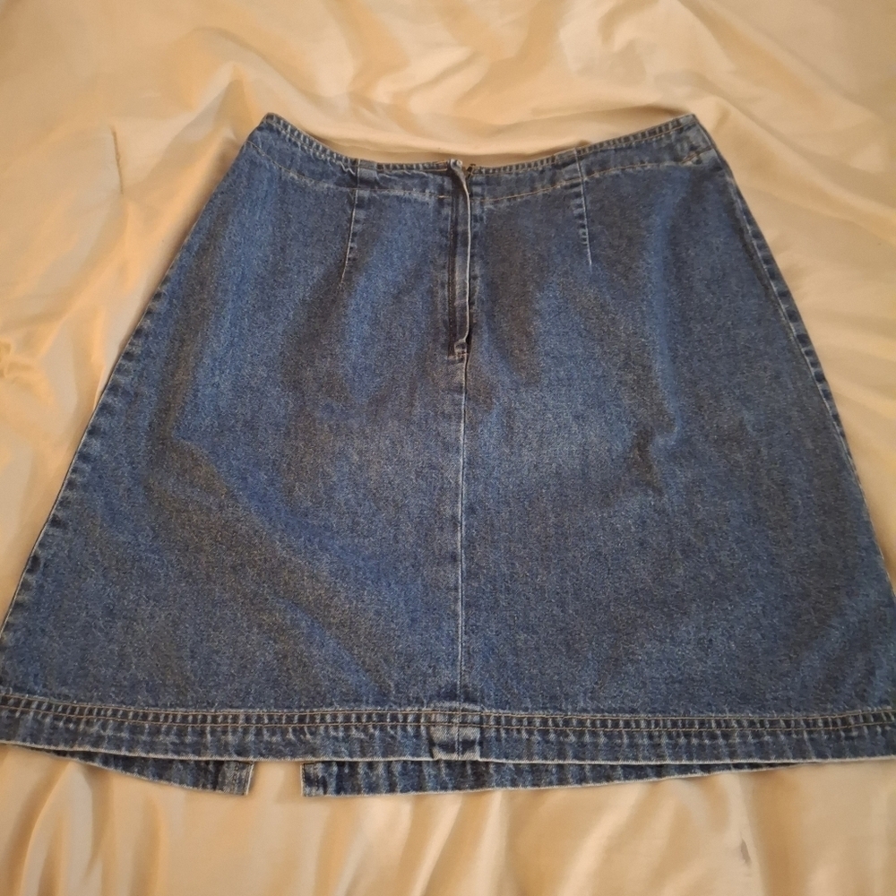 Route 66 Women's Blue Denim Embroidered Mini Skirt - Picture 6 of 7